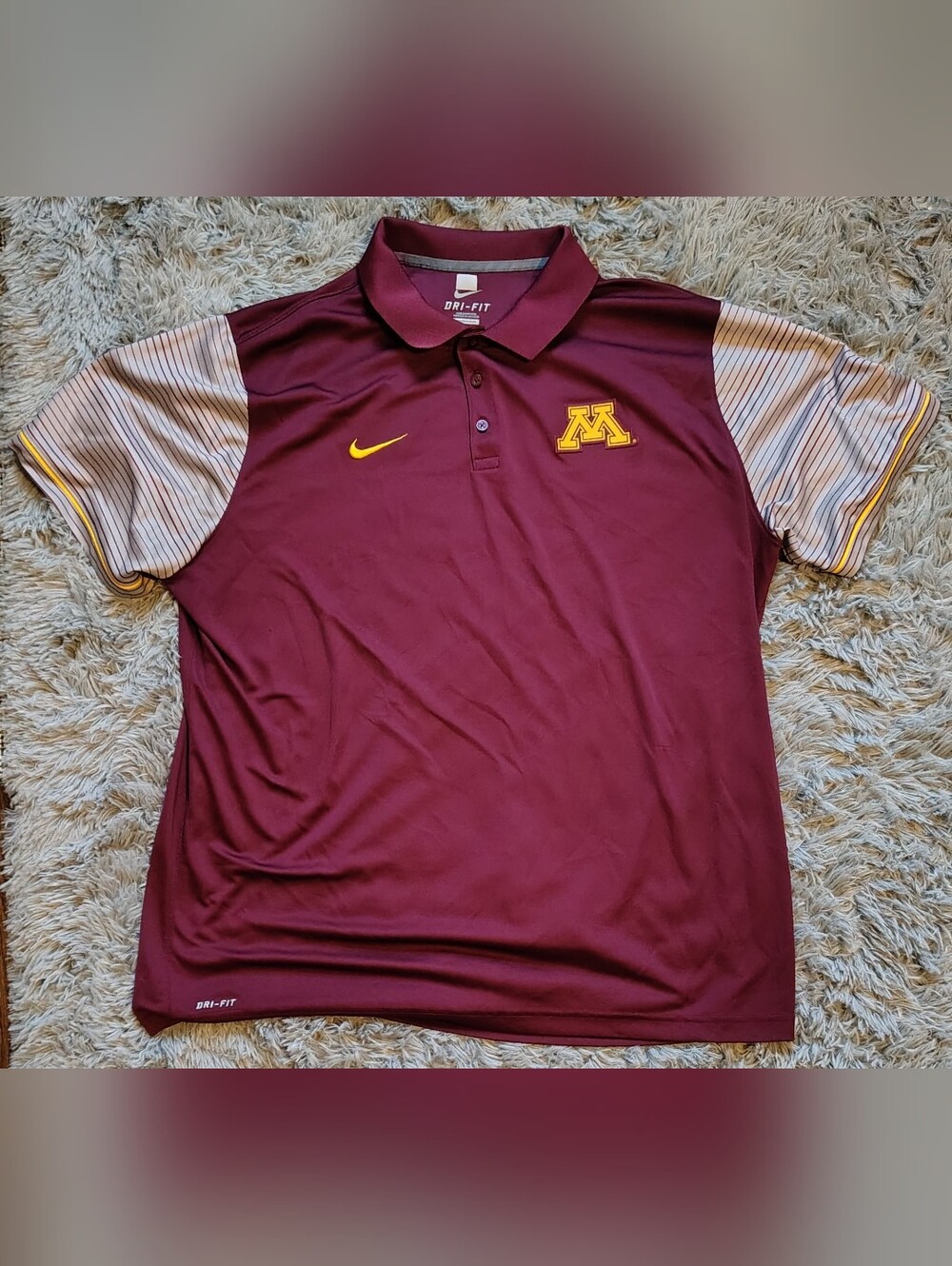 Minnesota Golden Gophers Nike Dri-FIT Men's Polo Shirt Size 3XL